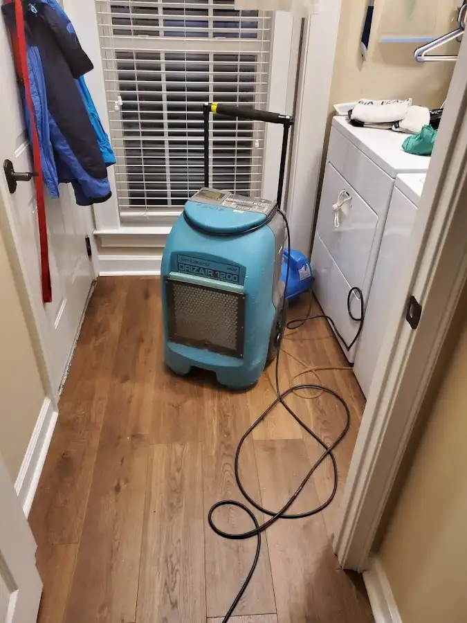 Commercial dehumidifier deployed for Flood Damage Cleanup in East Rockhill